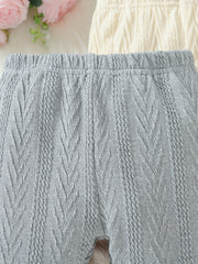 Baby Girls Geometric Knit Leggings 3pcs Set