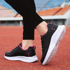Women's Lace-up Lightweight Running Shoes Non-slip Athletic Sneakers