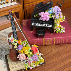 1000 pcs Building Blocks Violin Cello & Piano Decor