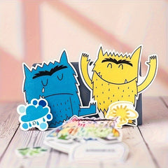 Colorful Monster Puppet Book & Turntable Toy
