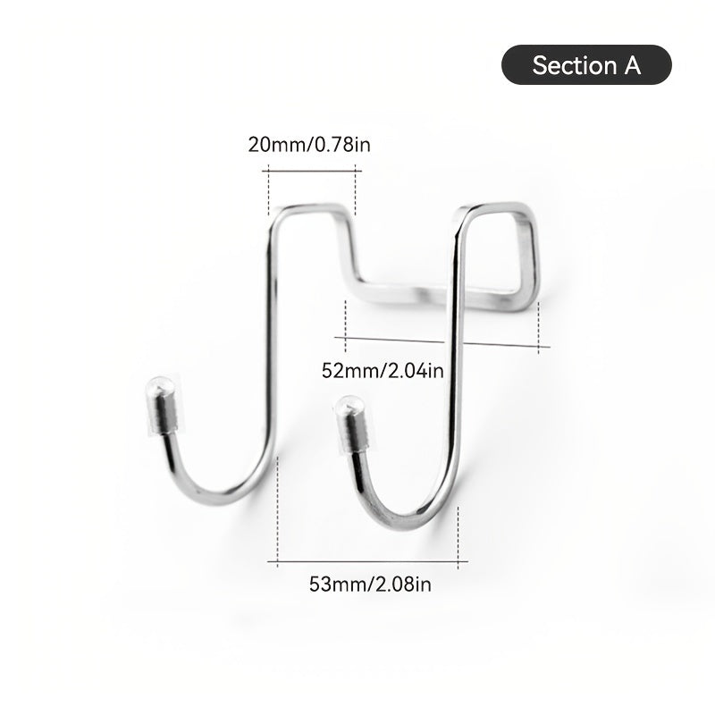 304 Stainless Steel Double S Hook Over The Door Drawer Cabinet Hook