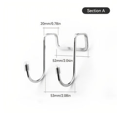 304 Stainless Steel Double S Hook Over The Door Drawer Cabinet Hook
