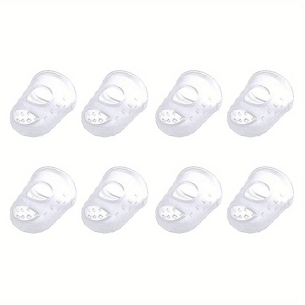 8Pcs Silicone Finger Guards Guitar Fingertip Protectors for Ukulele Guitar