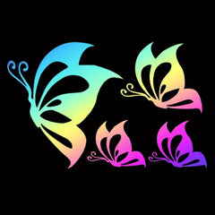 Reflective Butterfly Car Decals Waterproof Vinyl Stickers