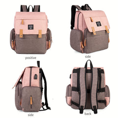 LEQUEEN Diaper Bag Stylish Baby Care Backpack for Mommy On the Go