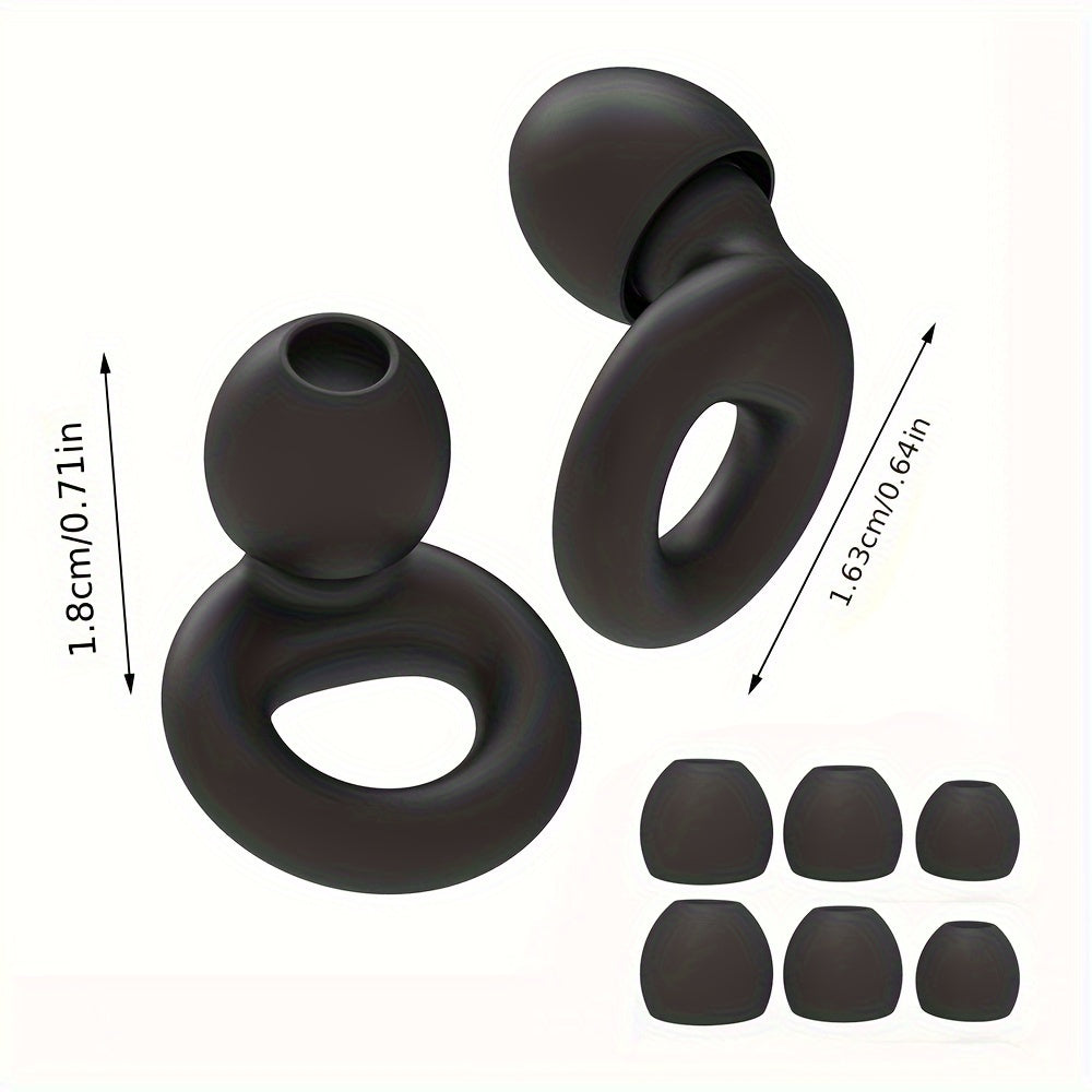 Soft Ear Plugs Noise Reduction Reusable Silicone 4 Pairs Tips XS