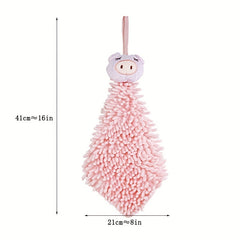 Soft Chenille Hanging Towel for Hands Quick Drying Absorbent Towel