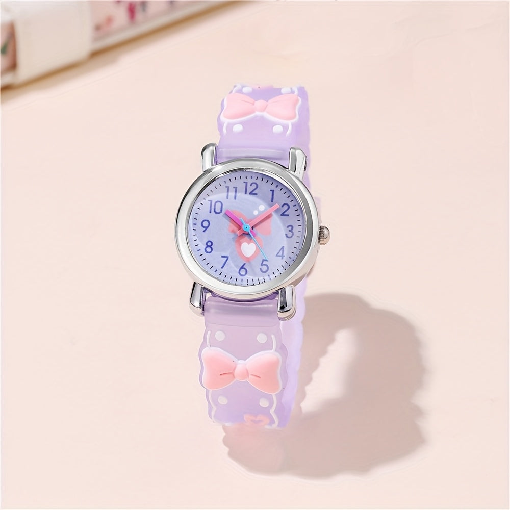 One Multicolor Bow Quartz Watch, Birthday Gift