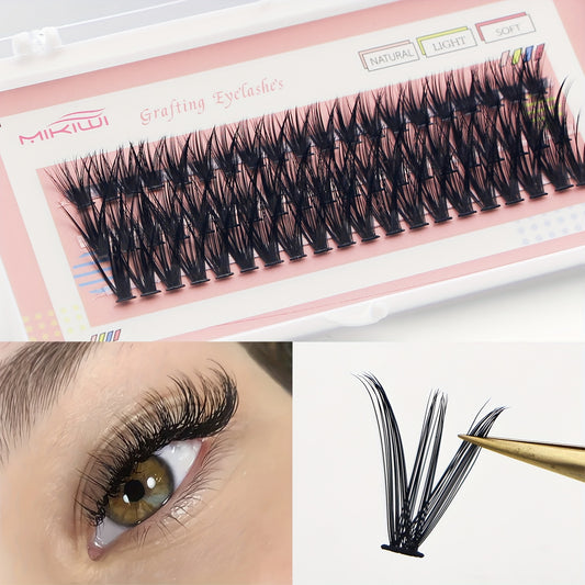 60Pcs Cluster Lashes 0.07D Curl 9-16mm Mix DIY Eyelash Extension Volume Natural