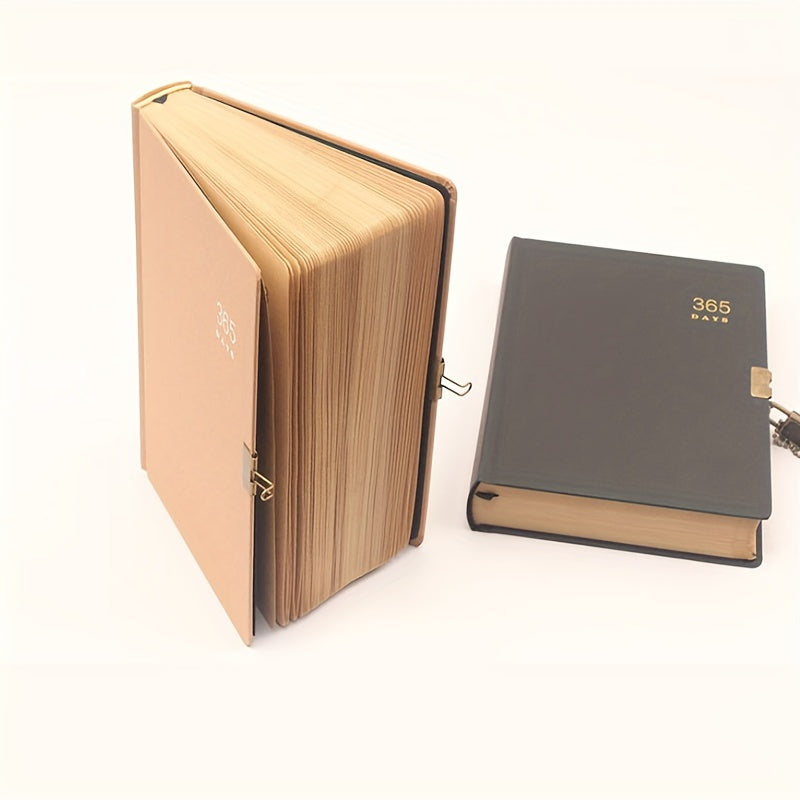365 Pages Retro Note Book With Lock Diary