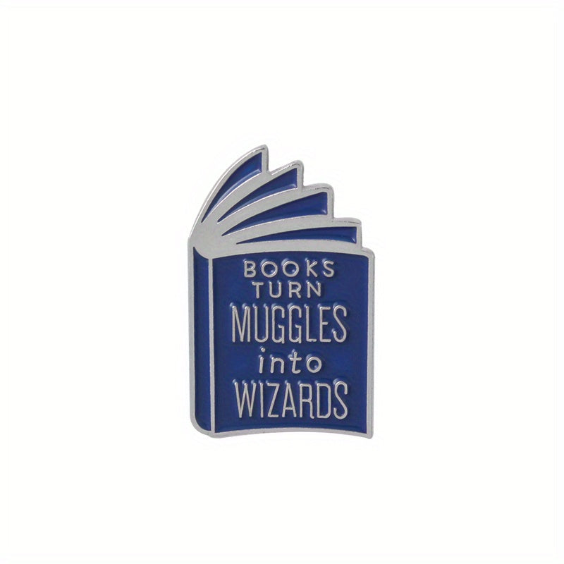 Cartoon Alloy Hedgehog School Book Reading Creative Pin
