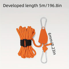 Adjustable Tent Rope Pulley Reflective Camping Wind Rope Adjuster