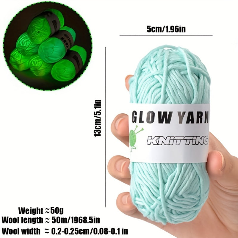 2pcs Glow in the dark Wool Soft Knitting Creative Material