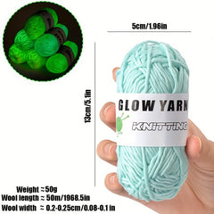 2pcs Glow in the dark Wool Soft Knitting Creative Material