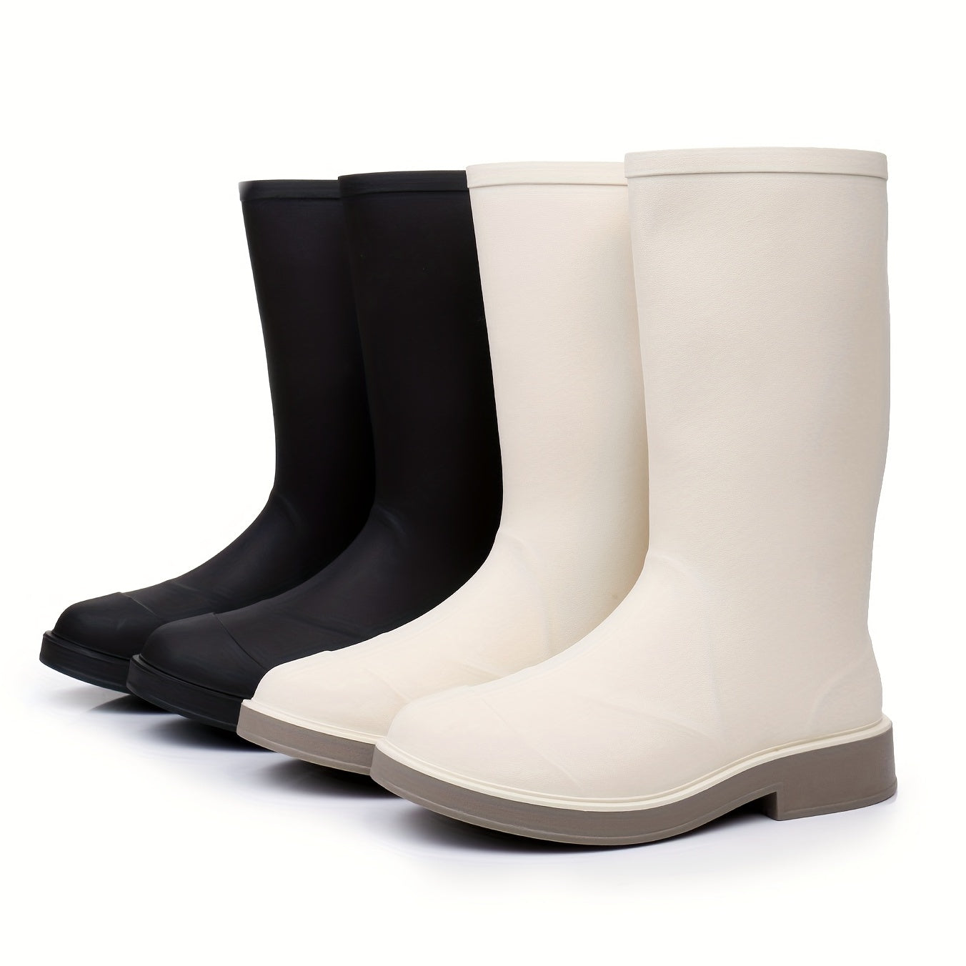 Women's Waterproof Non-slip Rain Boots Lightweight Rubber Shoes