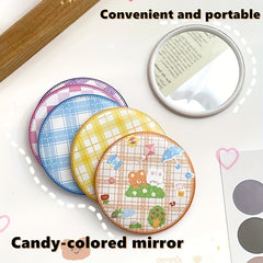 Portable Mini Round Travel Mirror Small Makeup Mirror Handheld Makeup Mirror