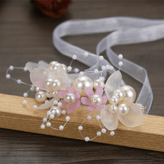 Girls Flower Headdress Hair Accessories Bracelet - Gift For Kids