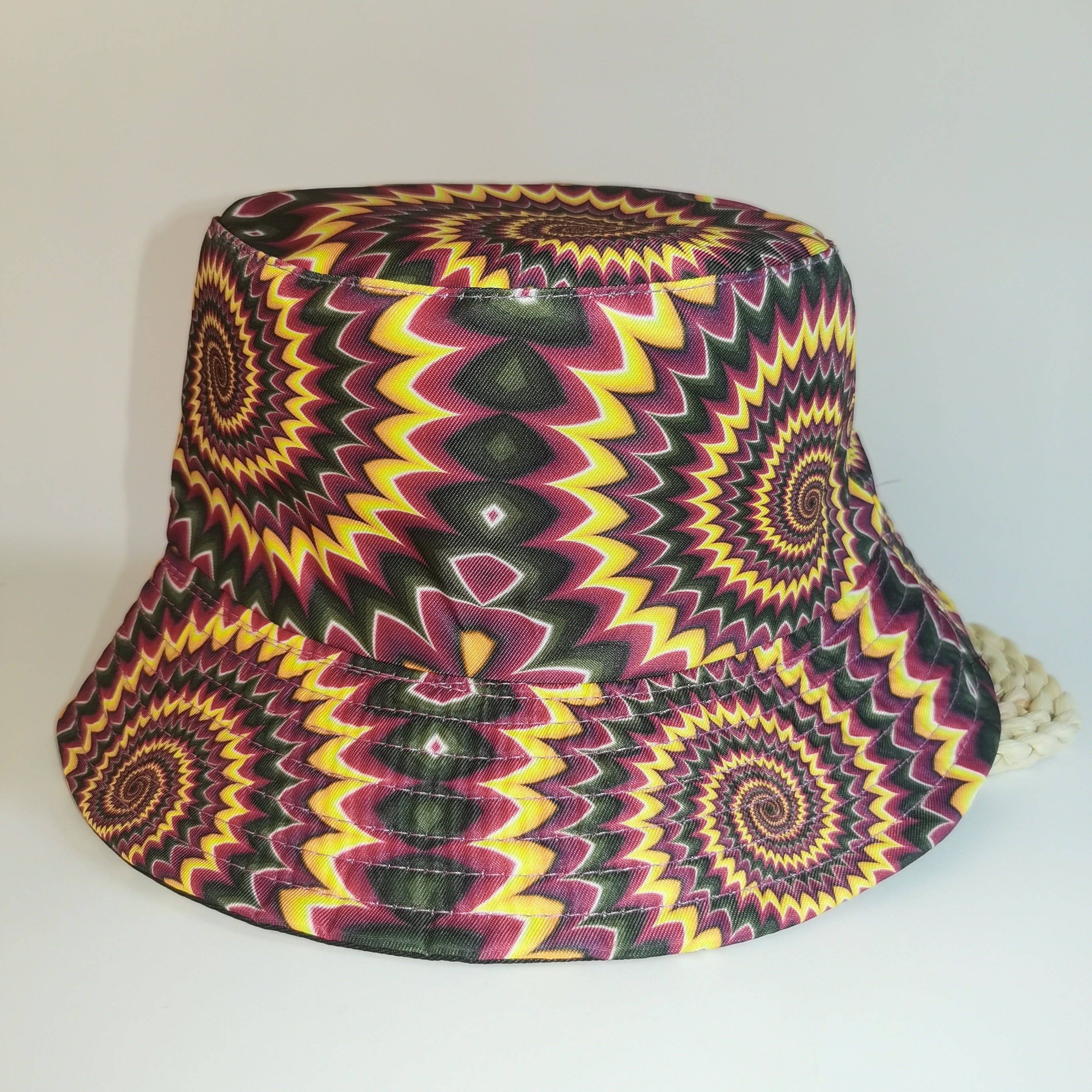 Tie Dye Reversible Bucket Hat Laser Print Unisex Basin Hat