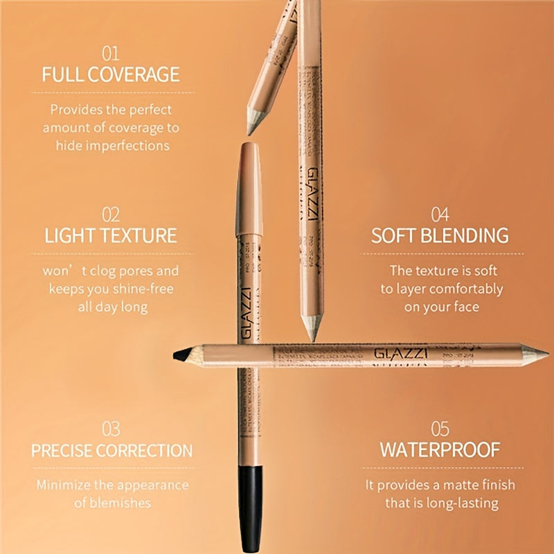 Dual Head Eyeliner Eyebrow Pen Smudge Proof Beige Concealer Pen