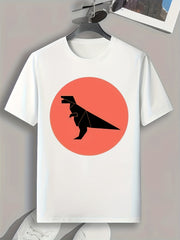 Dinosaur Silhouette Print Men's Graphic T-shirt
