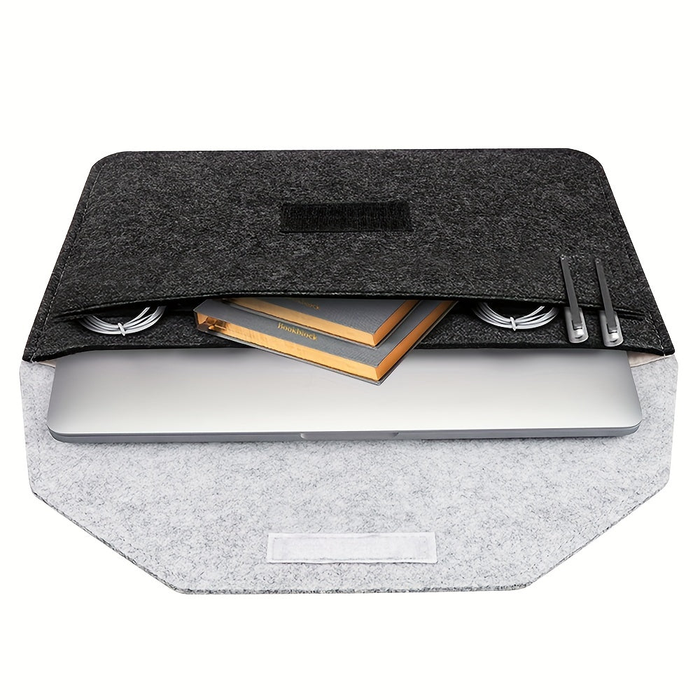33 78 39 62 Cm Block Felt Laptop Bag With Small Electronic Accessory Storage Bag