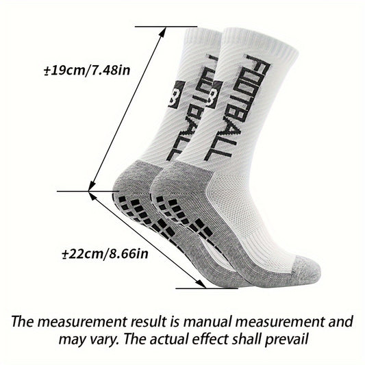 4 Pairs Non Slip Soccer Socks Breathable Crew Socks