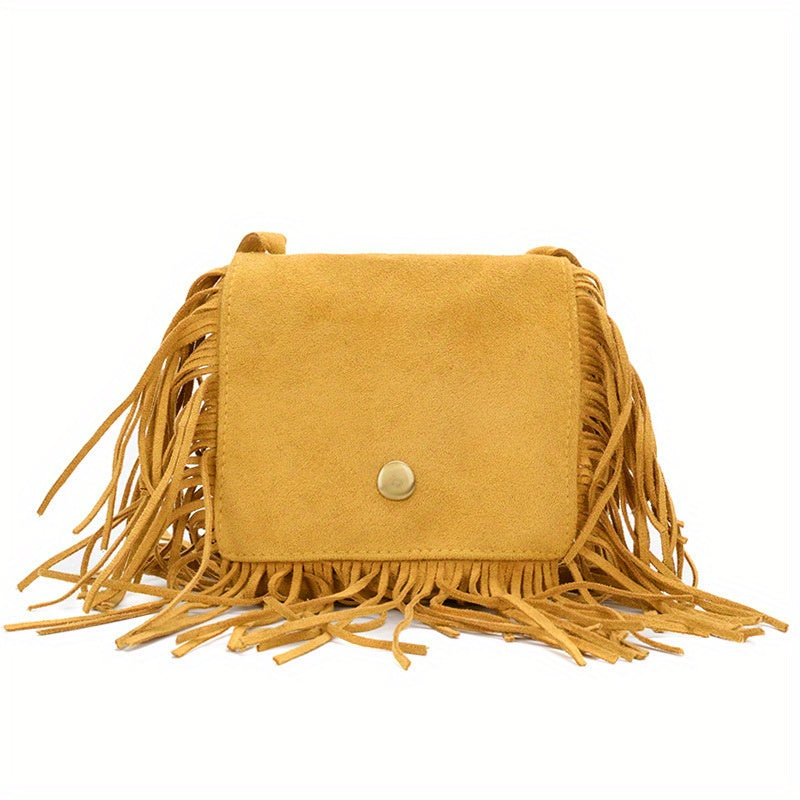 Leopard Print Tassel Crossbody Bag Mini Satchel