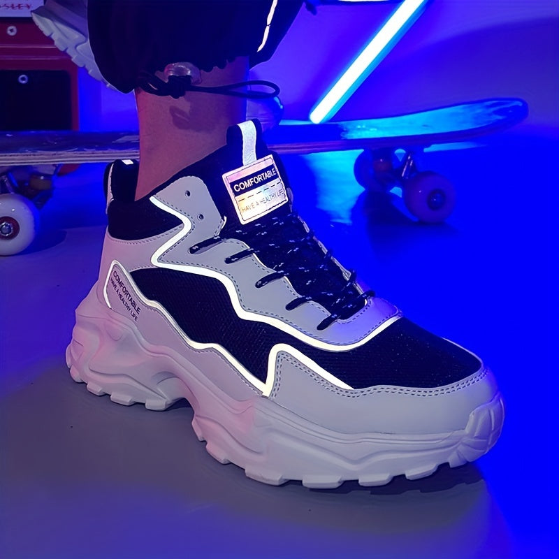 Men's Breathable Mesh Chunky Sneaker Comfy Casual Shoes