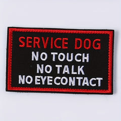 Stylish Service Dog Vest with 'Do Not Touch' Patch, Fasteners Included