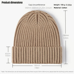 Men's Winter Knitted Cuffed Beanie Hat Ear Protection