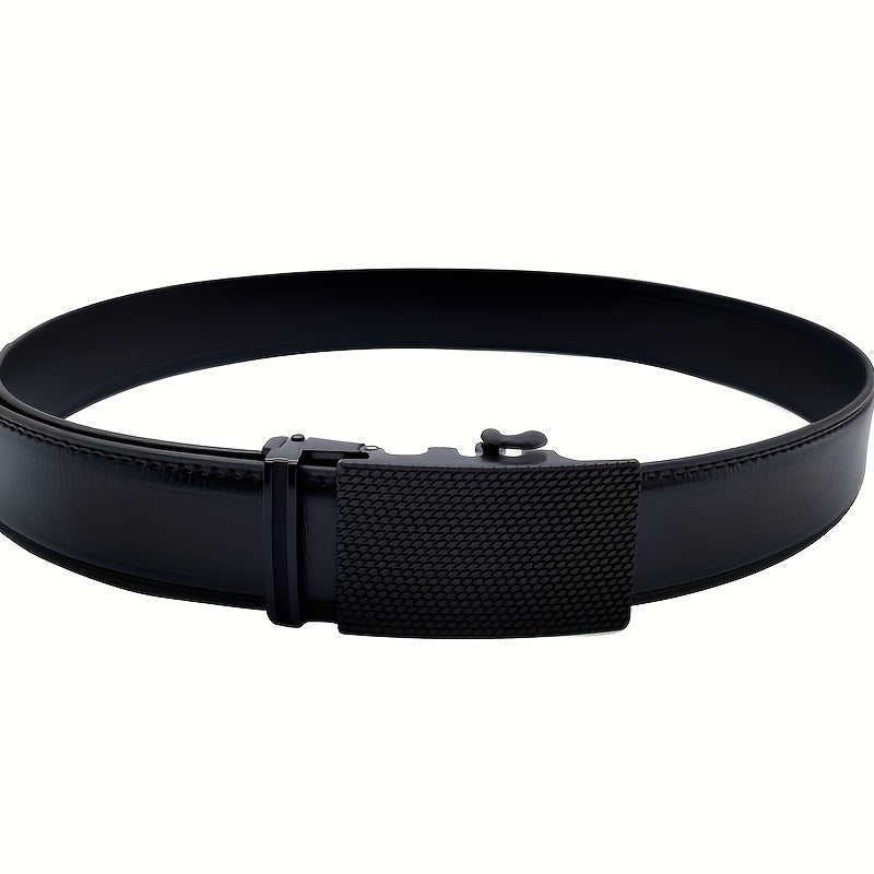 Men's Leather Belt Automatic Buckle Business Suit Waist Strap