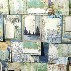 Vintage Flower & Butterfly Scrapbooking Paper, 60 Sheets