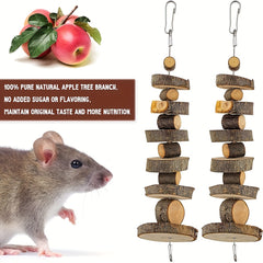 Natural Wood Chew Toy for Hamsters and Small Pets