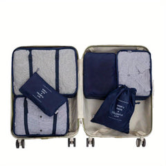 6pcs Travel Clothes Storage Bag Drawstring Organizer Set