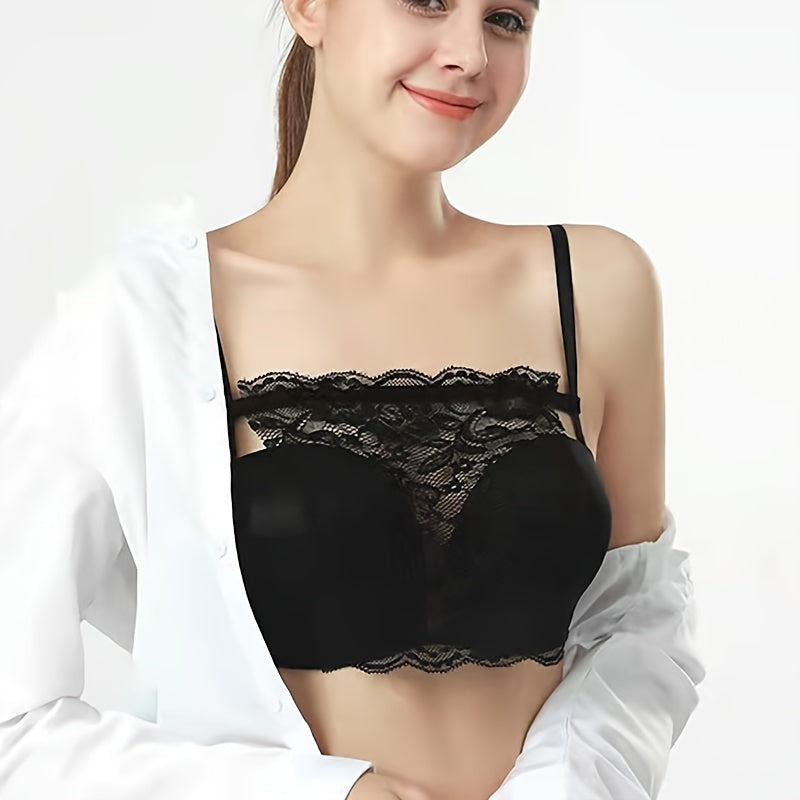 Floral Lace Chest Cover Anti-Peep Shield Pads