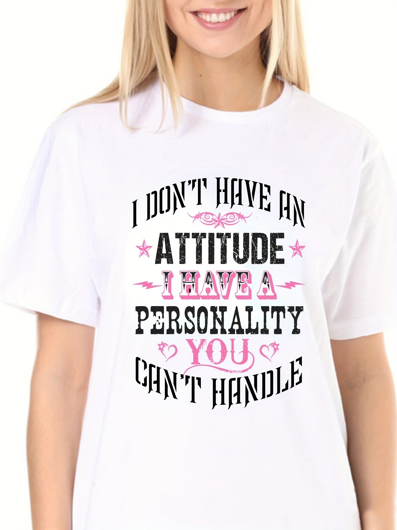 Solid Loose Crew Neck Active Comfort T-shirt Women's Clothing