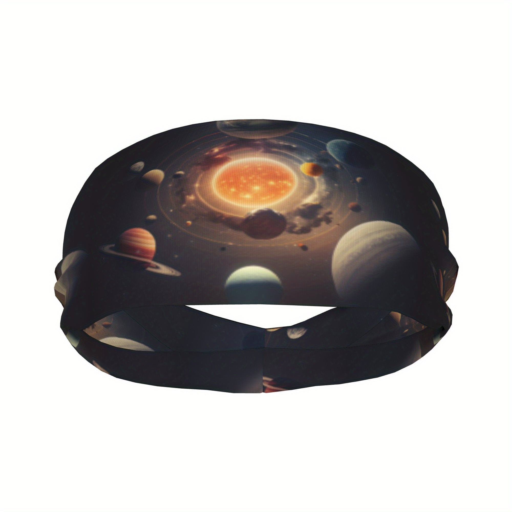 Galactic Inspired Unisex Sports Headband Sweat Wicking Polyester