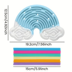 Colorful Twist Stick Fidget Toy Sensory Silicone Decompression Board