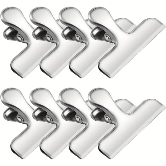 8pcs Stainless Steel Chip Clips Fresh keeping Clip Sealing Clip