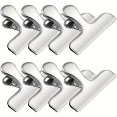 8pcs Stainless Steel Chip Clips Fresh keeping Clip Sealing Clip