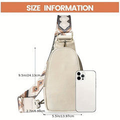 Men's Waterproof Shoulder Bag Wide Strap Casual Travel Chest Crossbody Bag