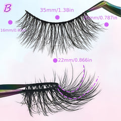 22mm Fluffy Volume Cat Eye Faux Mink Eyelashes