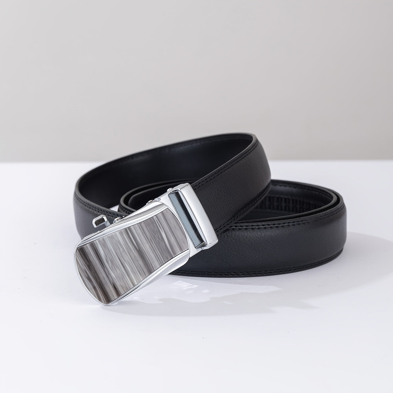 Men's PU Leather Belt with Automatic Buckle