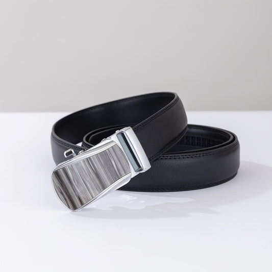 Men's PU Leather Belt with Automatic Buckle
