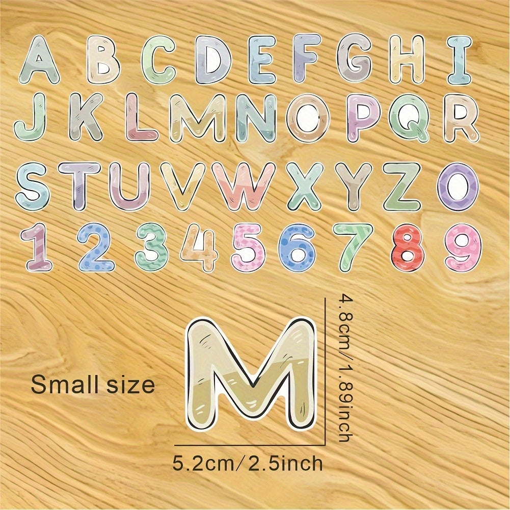 36pcs Cartoon Letter Stickers for Cup Notebook Phone Furniture Travel Cases