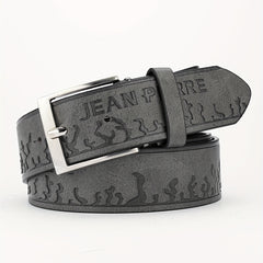 1pc Alloy Buckle PU Striped Belt Access...