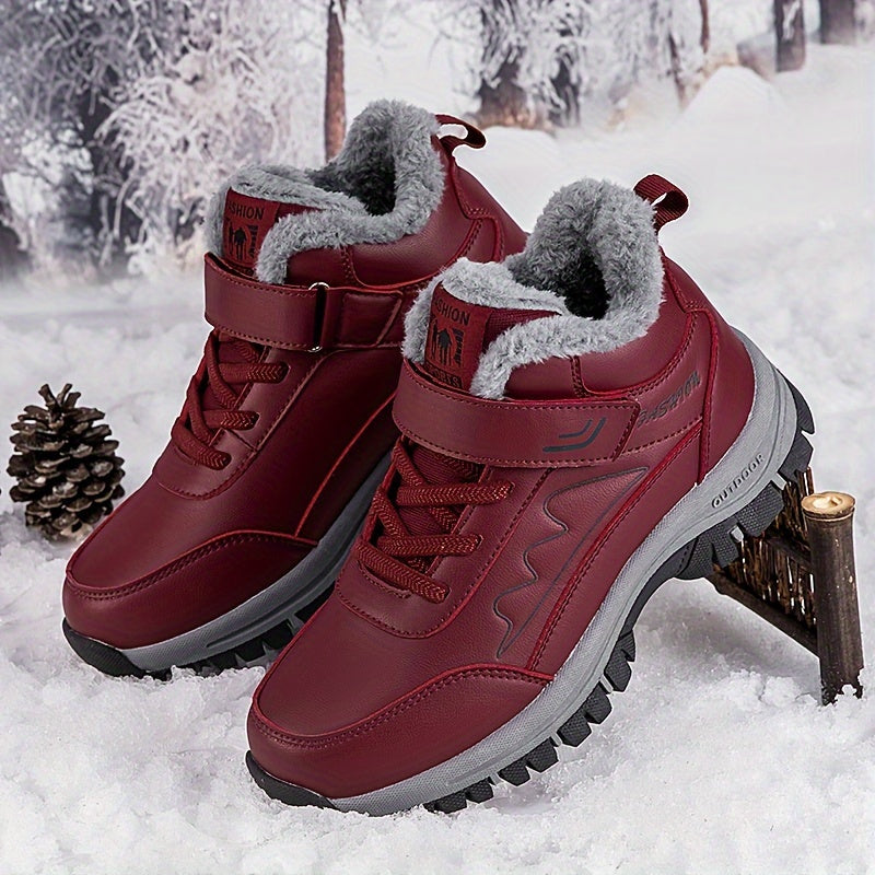 Non slip Thickened Medium Tube Snow Boots Versatile Wear Resistant Warm Shoes