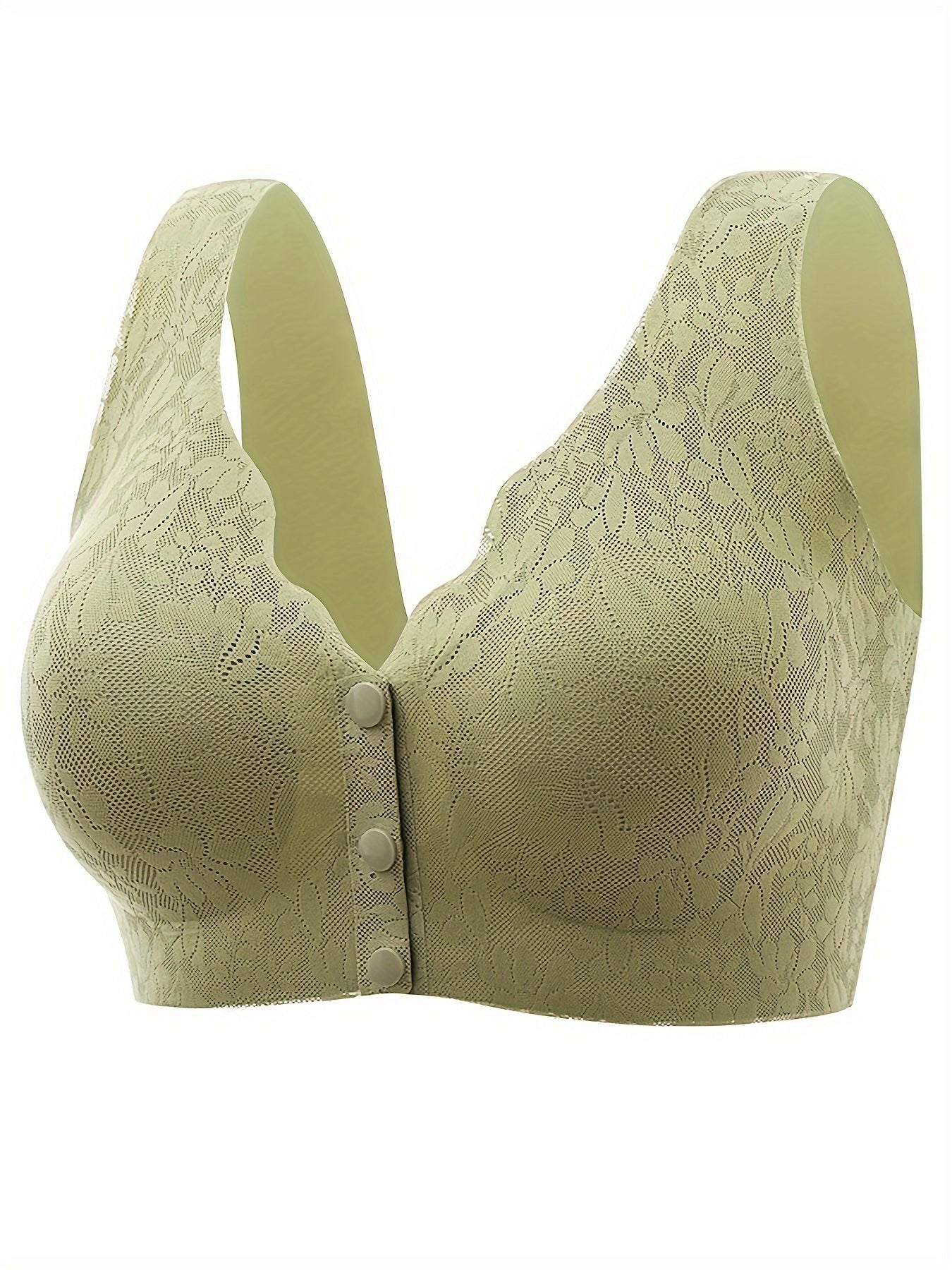 Lace Wireless Front Buckle Bra Soft & Breathable Women's Lingerie