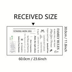 Family Rules Decorative Pattern Wall Stickers