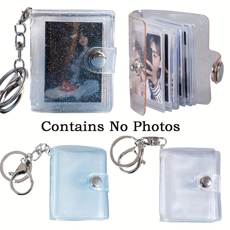 Men's Mini Photo Album Keychain 1 Inch 2 Inch Photo Storage Book
